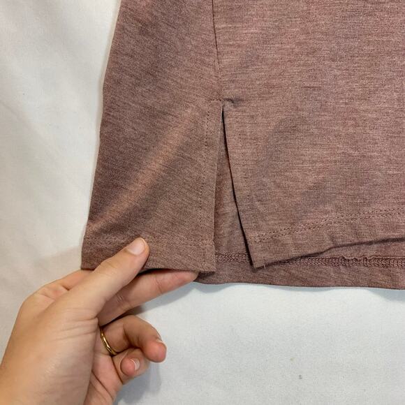 H by Halston Modal Blend Long Sleeve Tunic Womens Sz XL Brown Stretch Minimalist - Picture 4 of 5